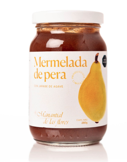 Mermelada de pera y miel de agave - (275 gr / 0.60lbs)  -Manantial de las Flores