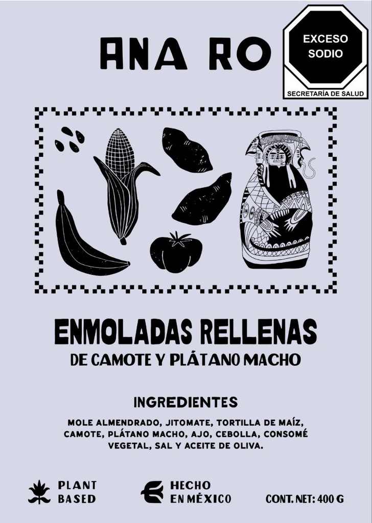 Enmoladas rellenas de camote y plátano macho (CONGELADO)  - Ana Ro