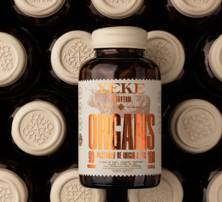 ORGANS - Suplementos liofilizados de res y jabalí ORGÁNICO- 180 capsulas - YEKE 