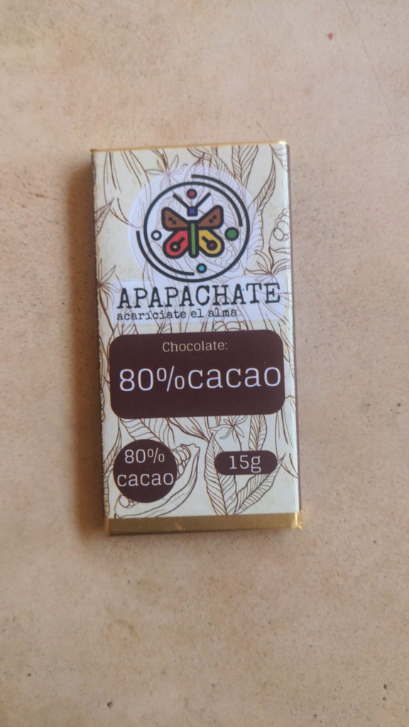 Barra De Chocolate Negro 80% Cacao (15 g) 