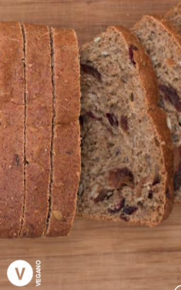 Pan Vegano con Dátil, Semilla Girasol, Arandanos y Coco (780g/1.71lbs) Artesano del Pan