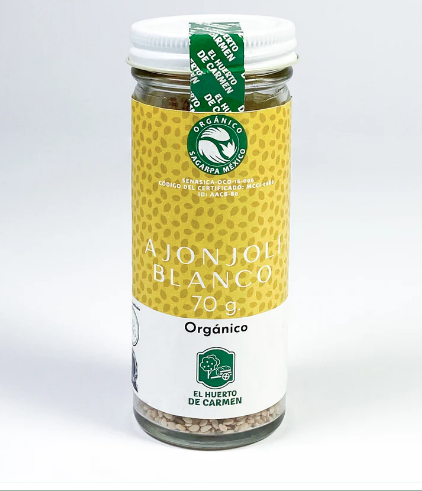Ajonjoli blanco-  ( 70 gr / 0.154 lbs) - Huerto del carmen