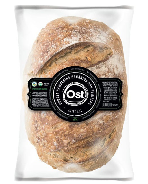 OST- Hogaza orgánica campesina con semillas rebanada MASA MADRE (CONGELADA) 