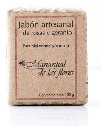 Jabón de rosa y geranio 90 gr 