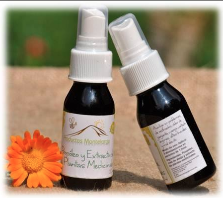 Spray of propoleum and extract of medicinal plants 50ml - Montelargo