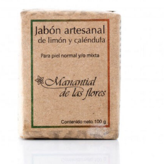 Jabón de limón y caléndula 90 gr  - Manantial de las Flores