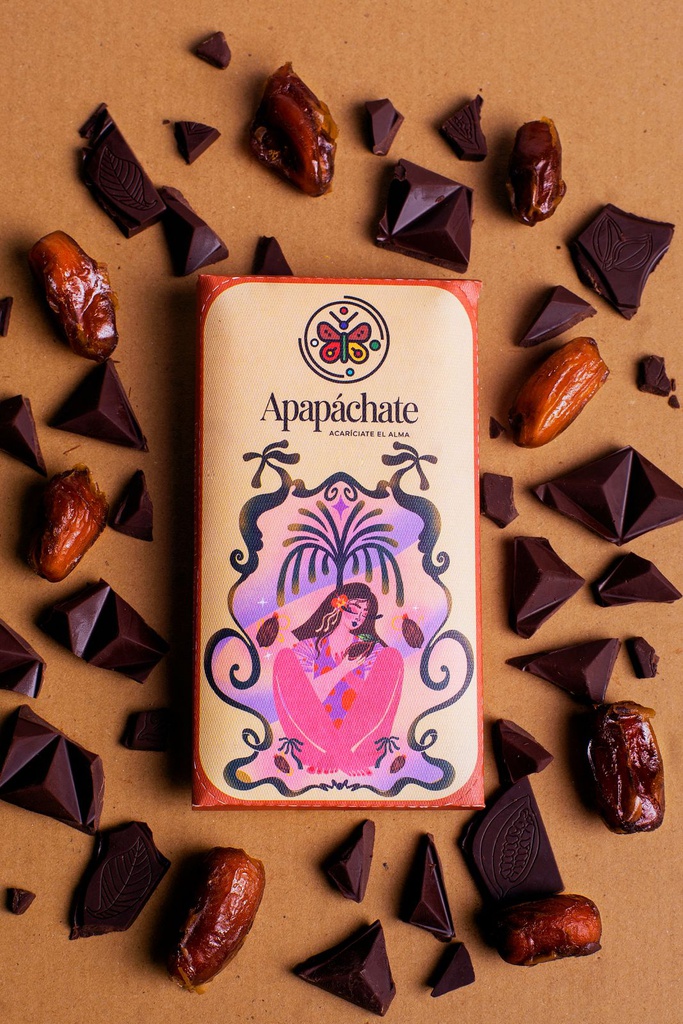 Barra De Chocolate Con Dátil 70% Cacao (70g)