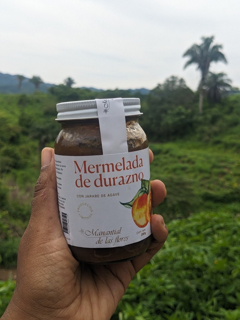  Peach jam with agave honey - (275 gr / 0.60lbs)