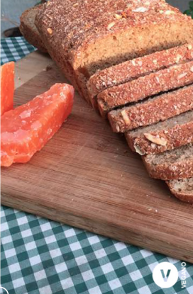 Pan Vegano con Calabaza con Almendras (780g/1.71lbs) Artesano del Pan