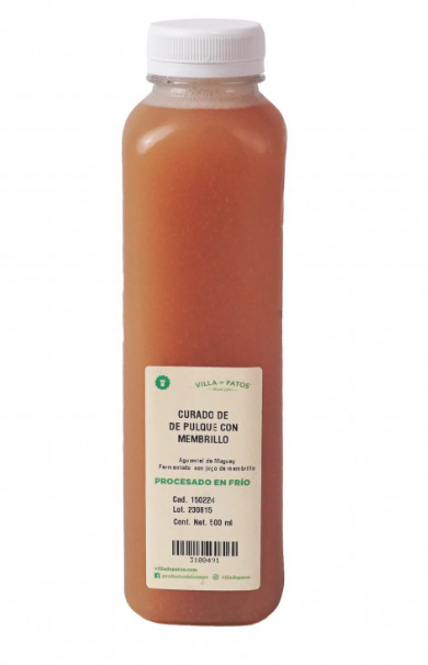 Curado de pulque de Membrillo 500 ml (4% Alc. Vol)