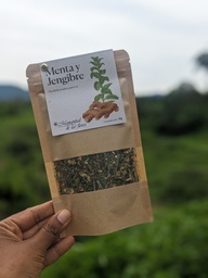 Mix of dehydrated mints and ginger for tea/ infusions  - (50 gr / 0.11lbs)